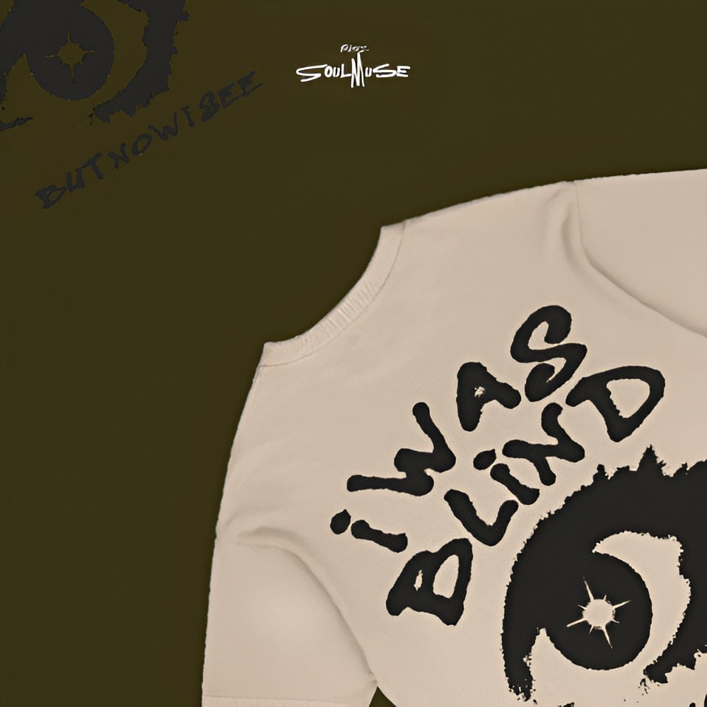 "I Was Blind" Oversized Tee – SoulMuse